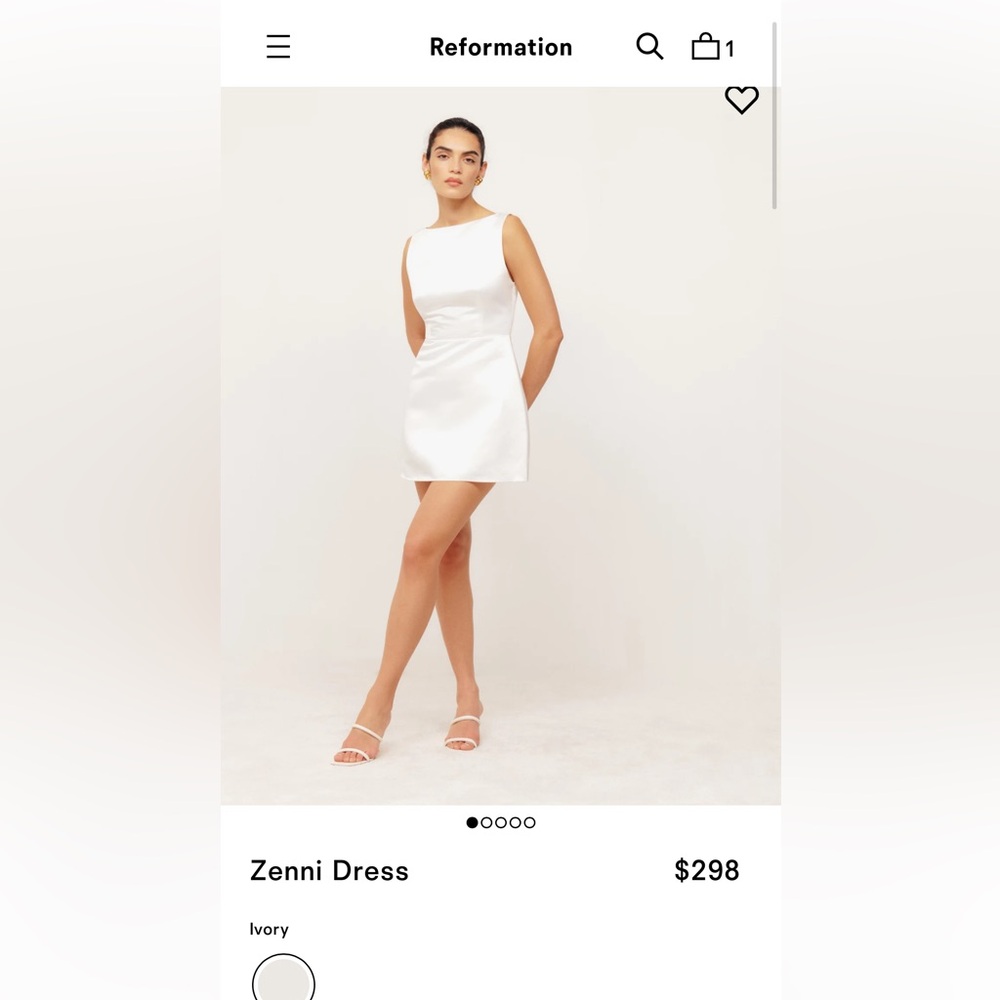 Reformation Zenni Dress - white size 10